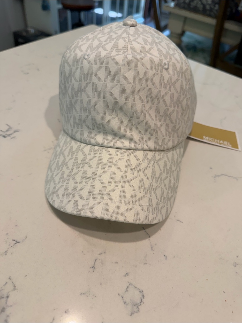 Michael Kors Kids White MK Monogram Baseball Cap